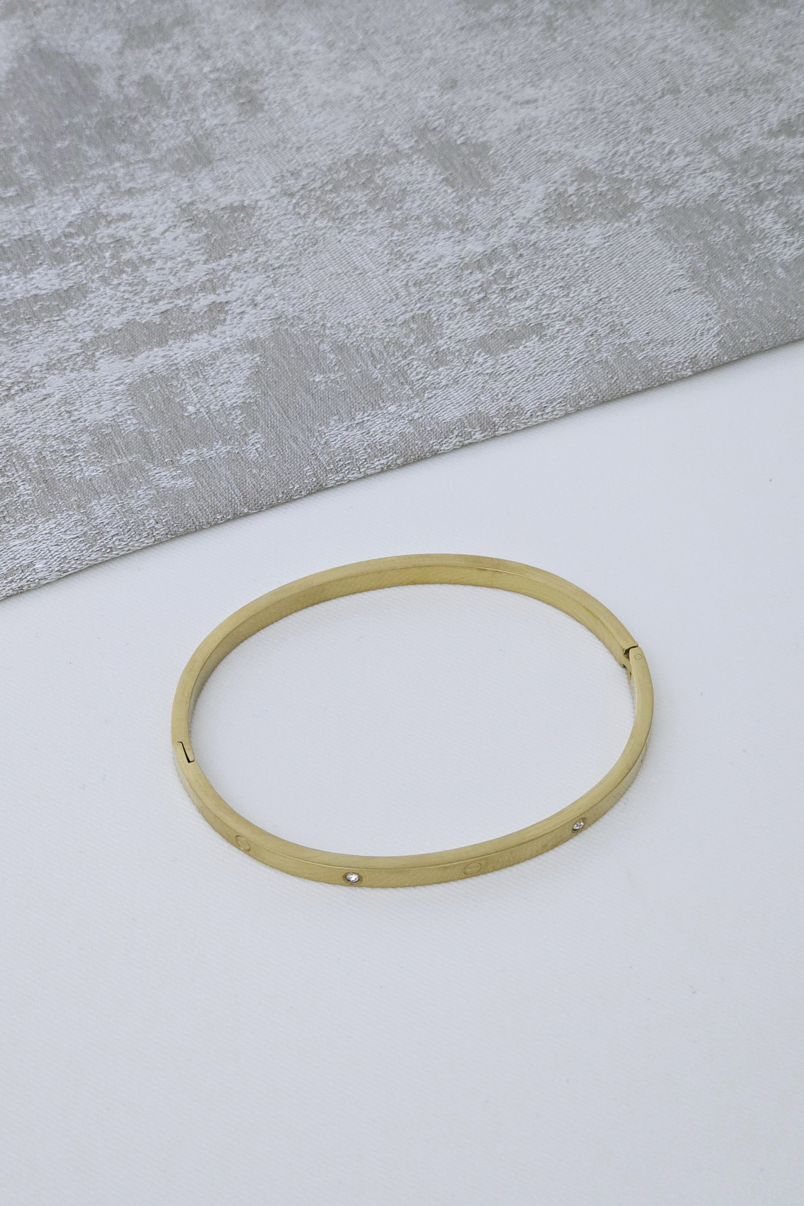 Çelik Gold İnce Cartier Bileklik