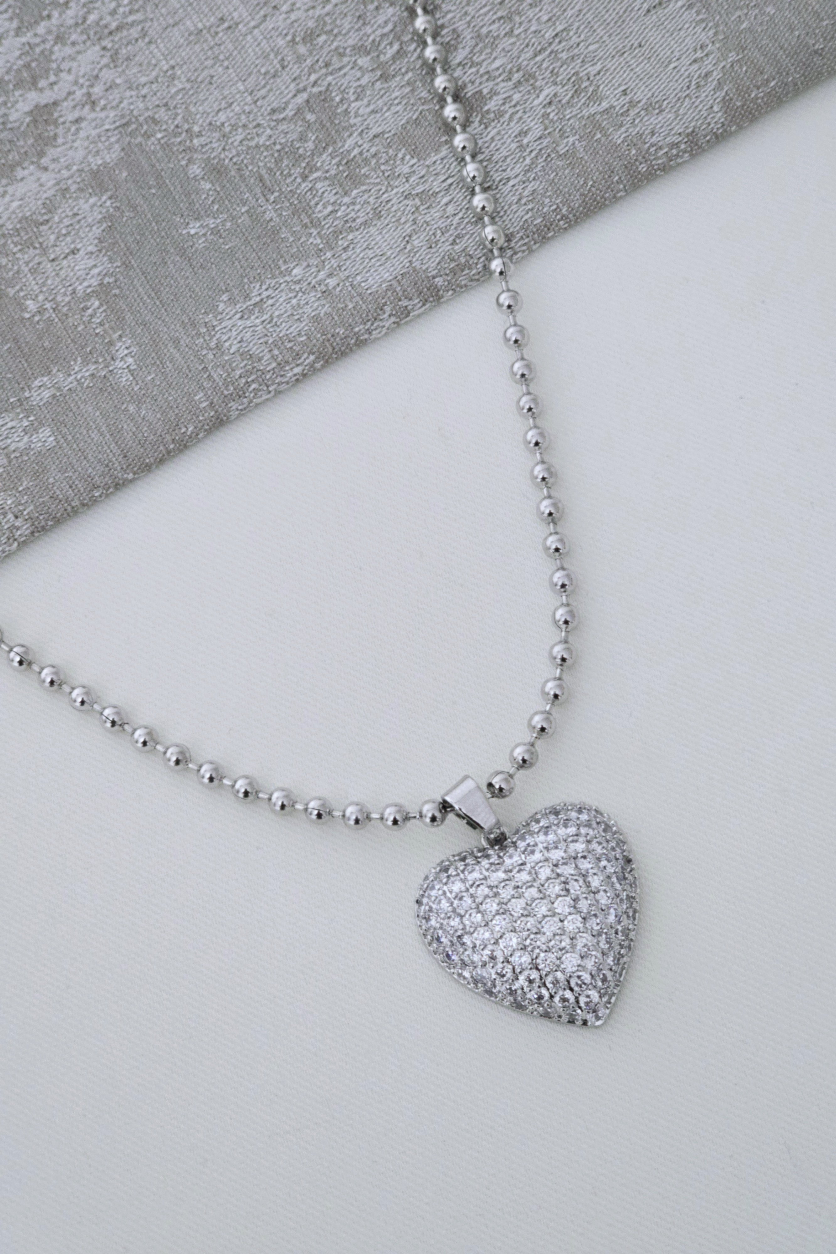 Kalp Kolye Silver