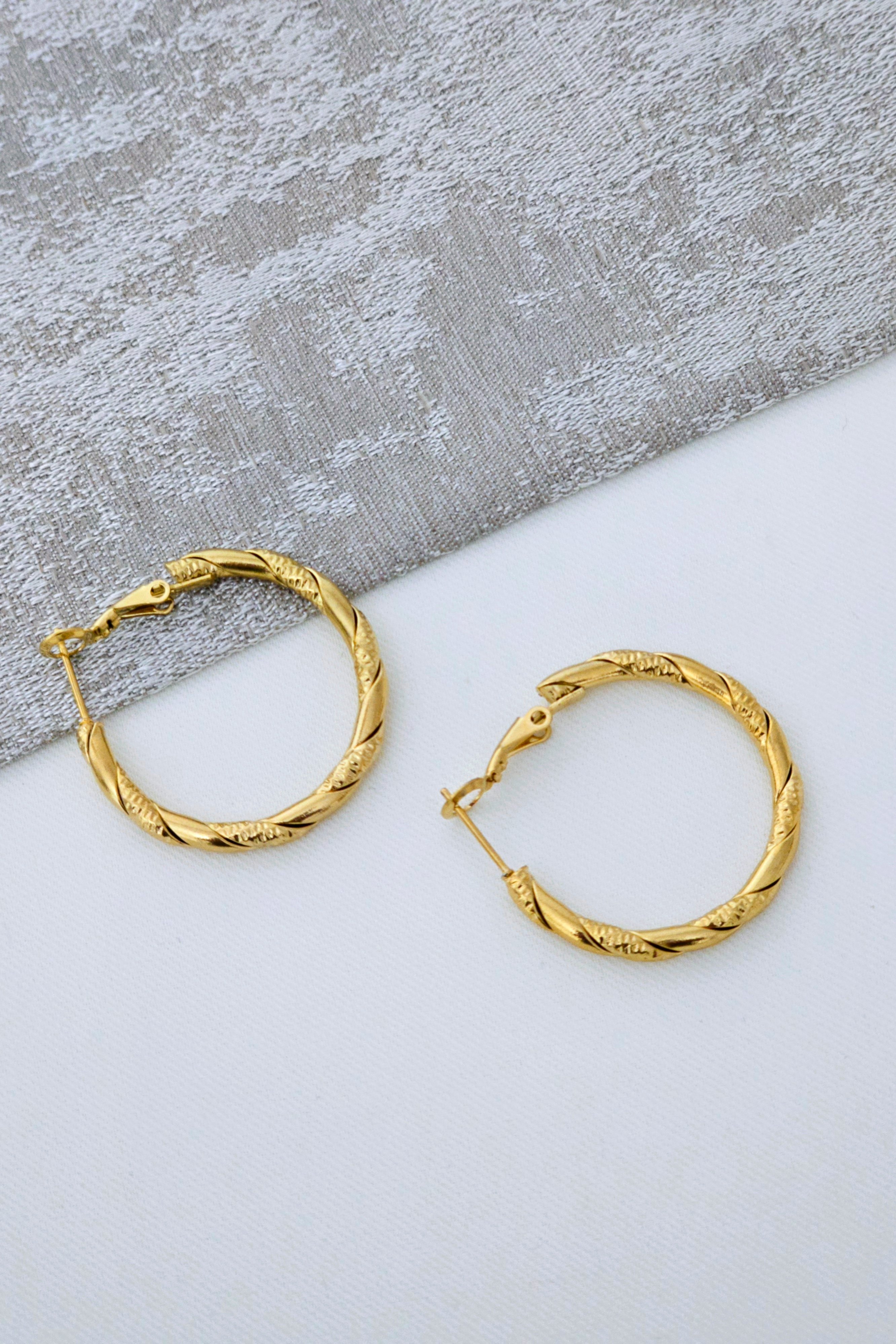 Çelik Gold Halka Küpe