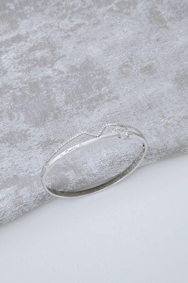 Xuping Zirkon Taşlı Love Yazılı Silver Bileklik