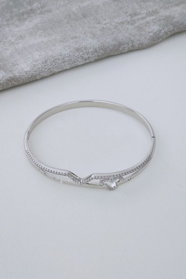 Xuping Zirkon Taşlı Love Yazılı Silver Bileklik