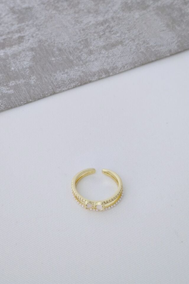 Kurdele Yüzük Gold Taşlı