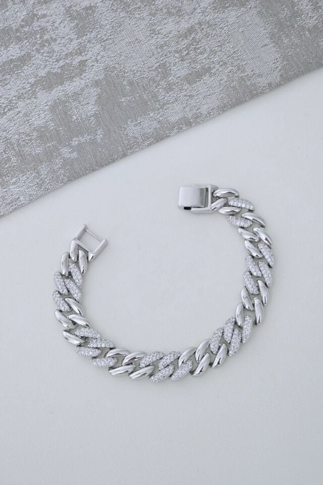 Zirkon Taşlı Bileklik Silver