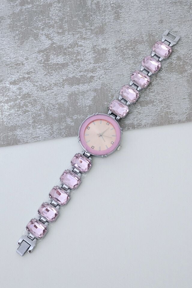 Pembe Taşlı Saat