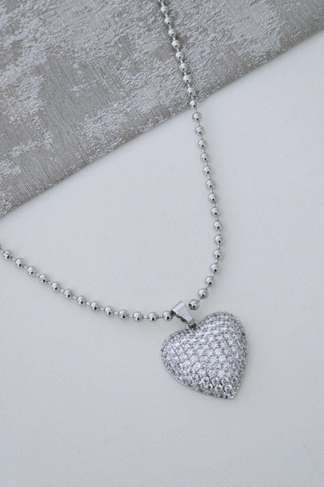 Kalp Kolye Silver