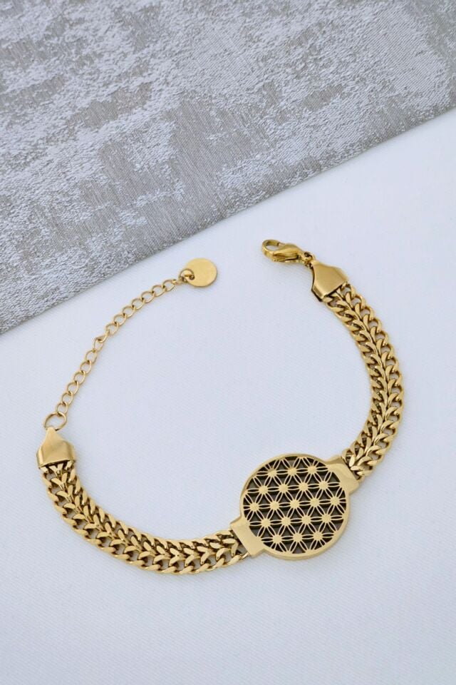 Çelik Gold Bileklik
