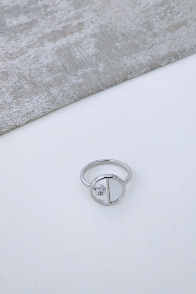 Vip Model Taşlı Yüzük Silver