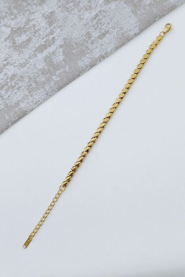 Çelik Gold Arpa Bileklik