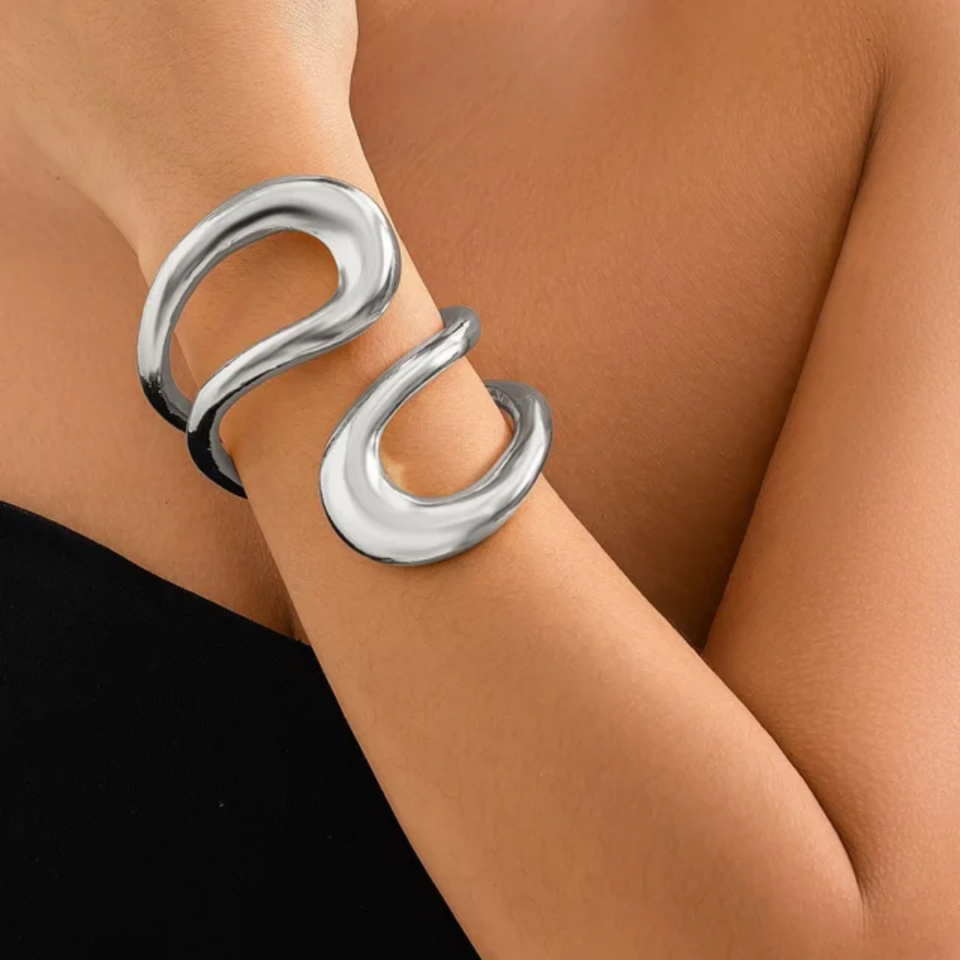 Modern Tasarım Silver Kelepçe Bileklik