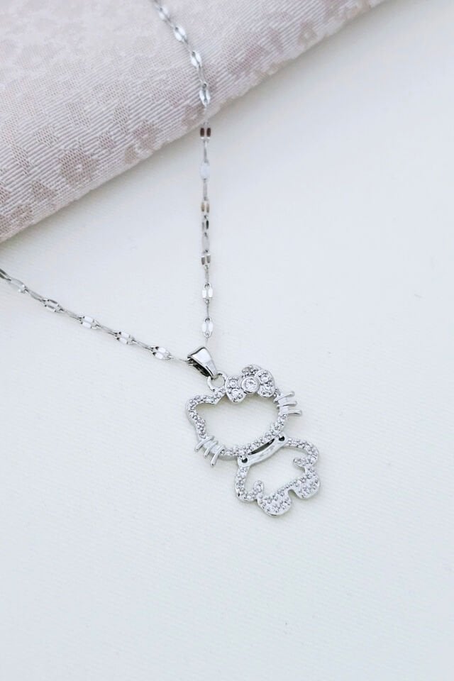 Çelik Hello Kitty Silver Kolye