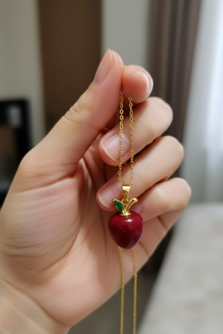 Çelik Kiraz Kolye