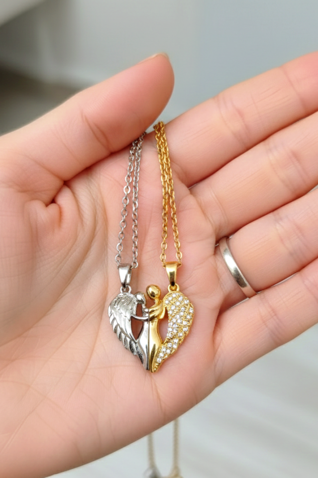 Çelik Mıknatıslı Çift Kolye