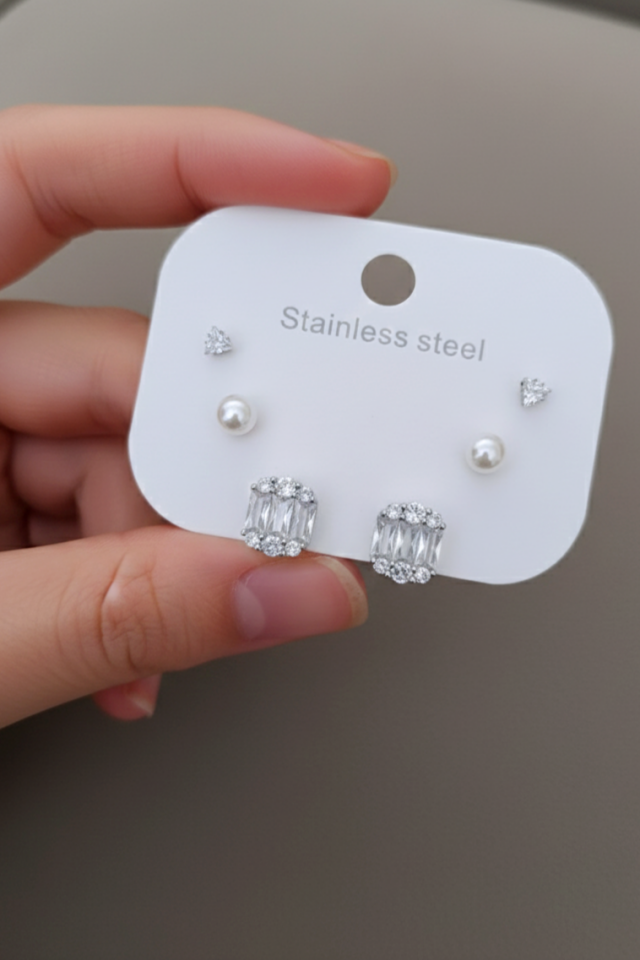 Baget Silver 6'lı Küpe