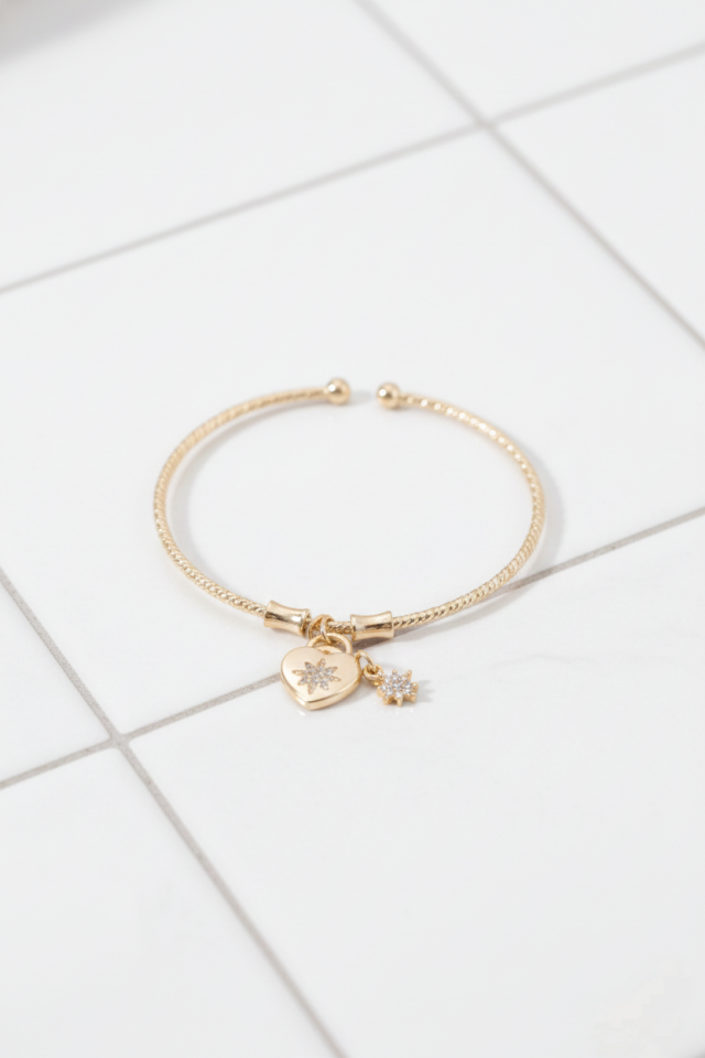 Vip Kalp Detaylı Bileklik