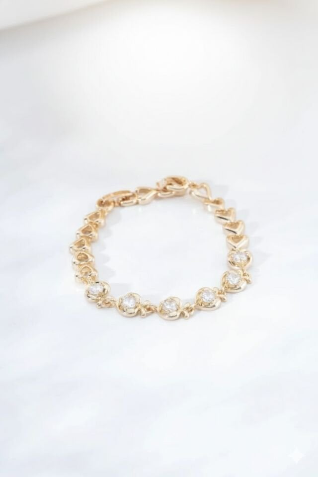 Vip Taşlı Elma Bileklik