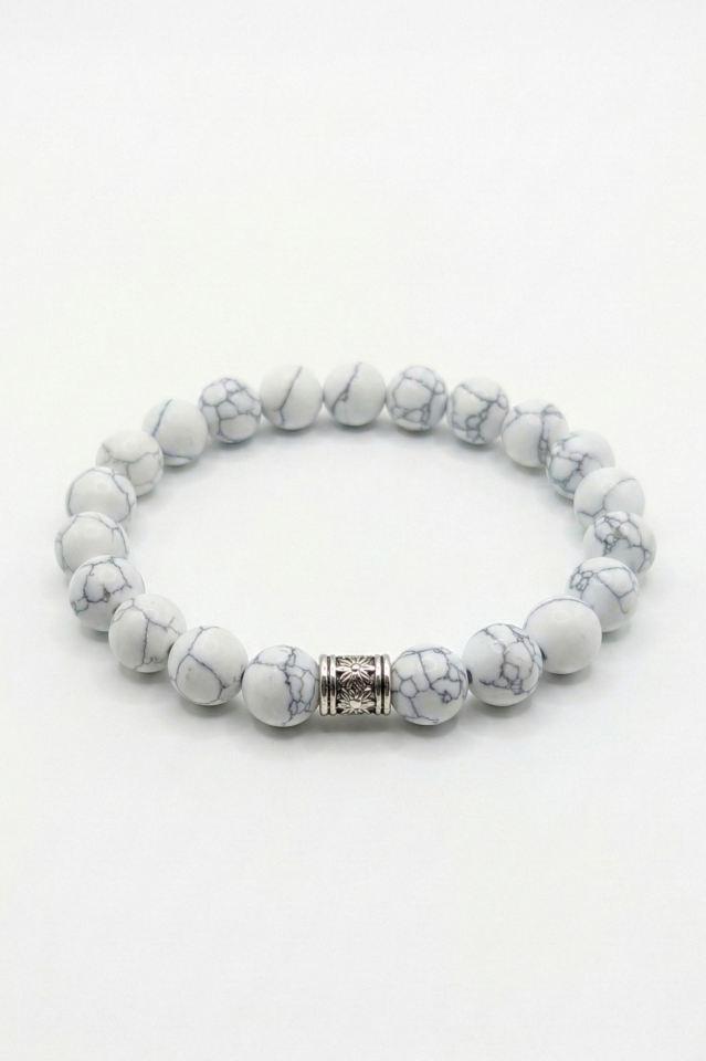 Doğal Taş Howlit Taşı Bileklik