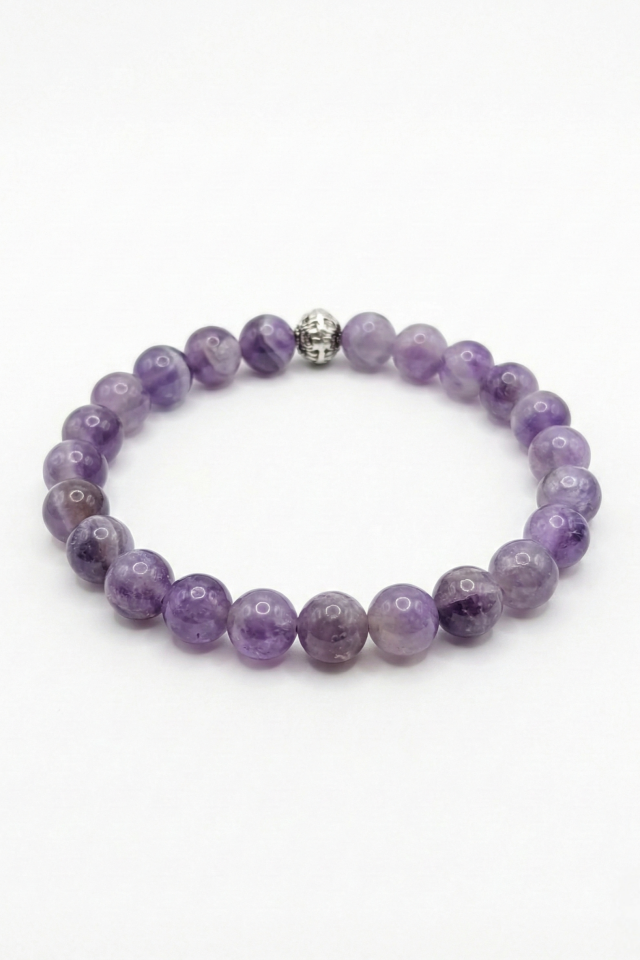 Hakiki Ametist Taşı Enerji Bilekliği