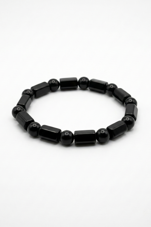 Siyah Oniks Doğal Taş Bileklik