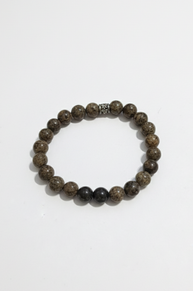 Topraklanma ve Denge: Benekli Jasper Doğal Taş Bileklik