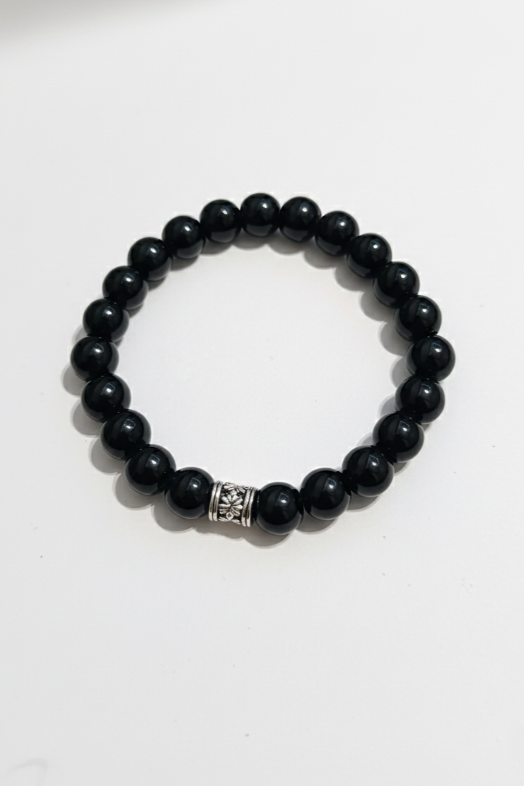 Siyah Oniks Doğal Taş Bileklik