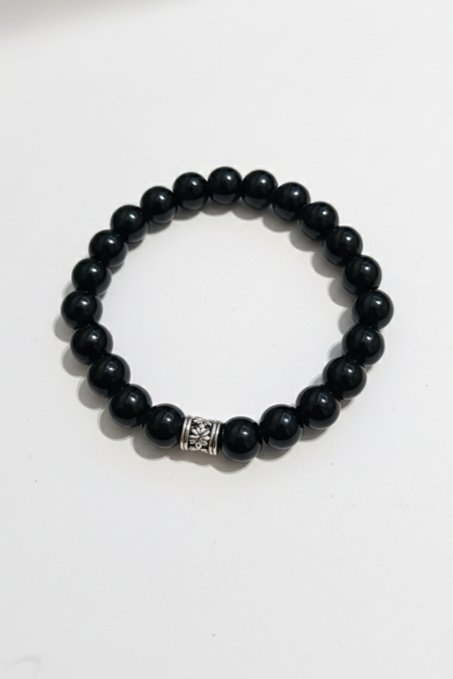 Siyah Oniks Doğal Taş Bileklik