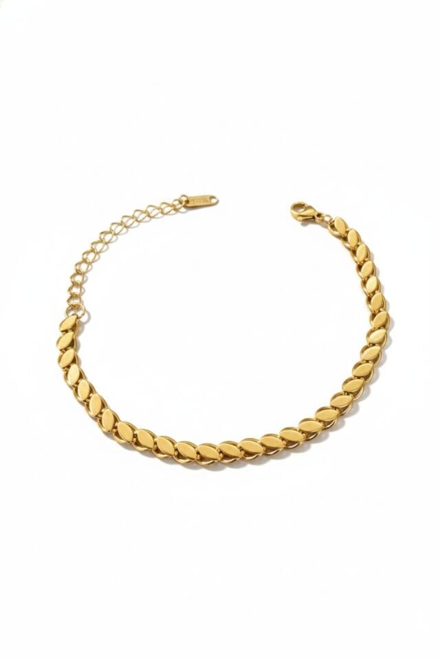 Çelik Arpa Bileklik Gold