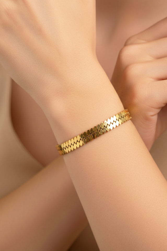 Çelik Arpa Model Kelepçe Bileklik