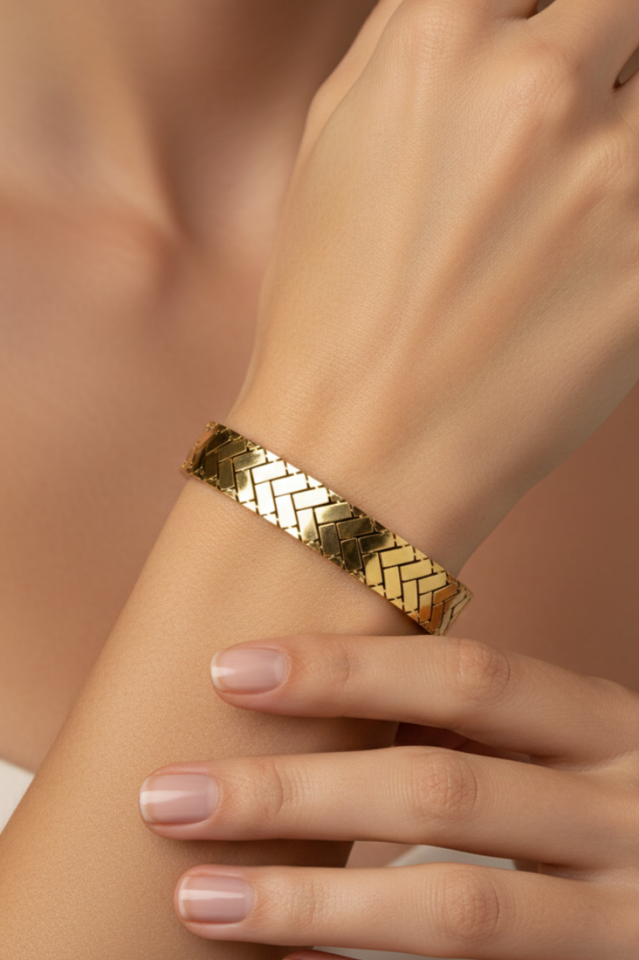 Çelik Gold Bileklik