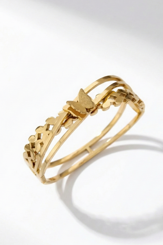 Çelik Kelebek Detaylı Bileklik