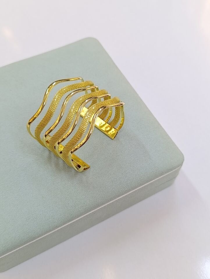 Çelik 14 K Kelepçe Bileklik