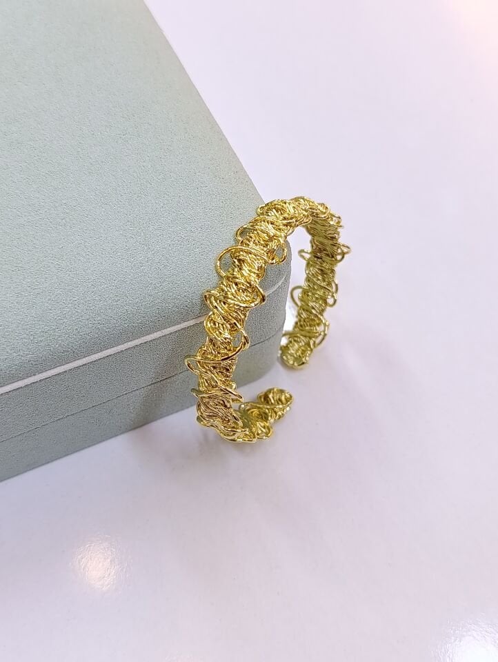 Çelik 14 K Kelepçe Bileklik