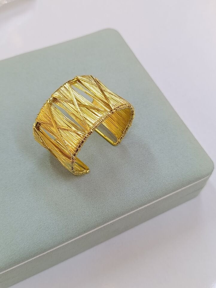 Çelik 14 K Kelepçe Bileklik