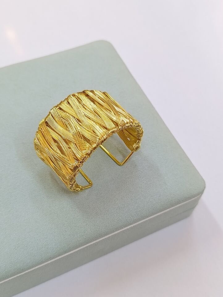 Çelik 14 K Kelepçe Bileklik