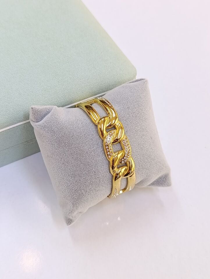 Çelik 14 K Kelepçe Bileklik