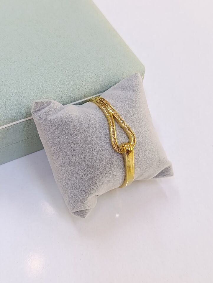 Çelik 14 K Kelepçe Bileklik