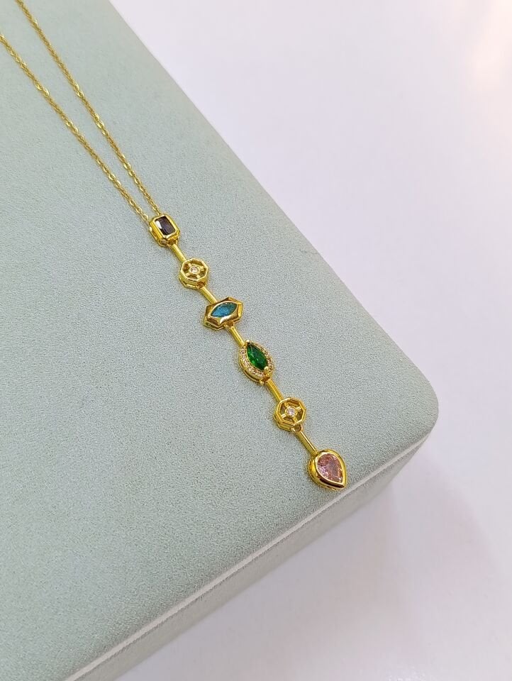 Çelik 7 Element Y Kolye