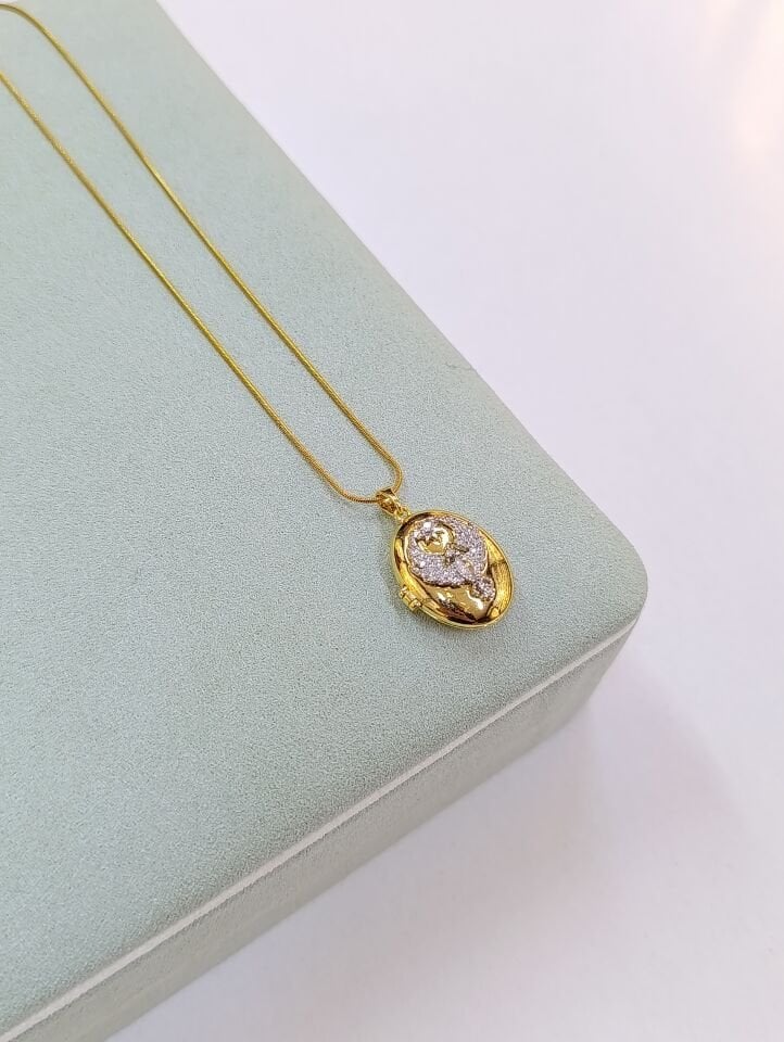 Çelik Alya Kolye Gold