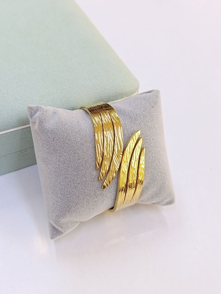 Çelik 14 K Kelepçe Bileklik