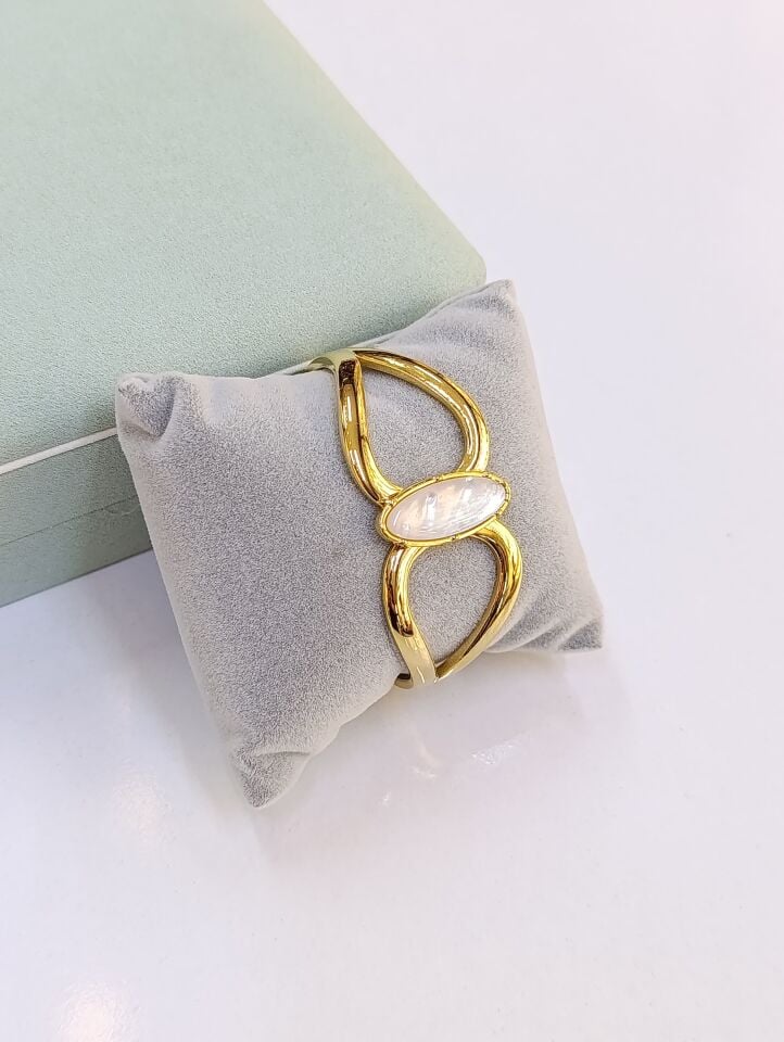 Çelik 14 K Kelepçe Bileklik