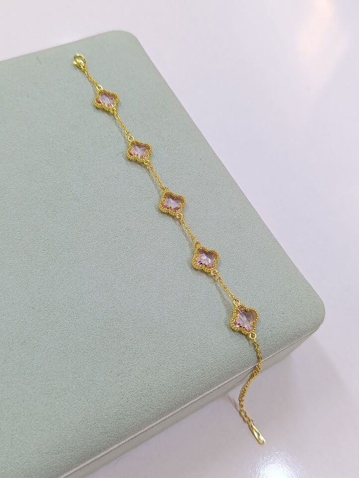 Çelik Cam Taşlı Bileklik