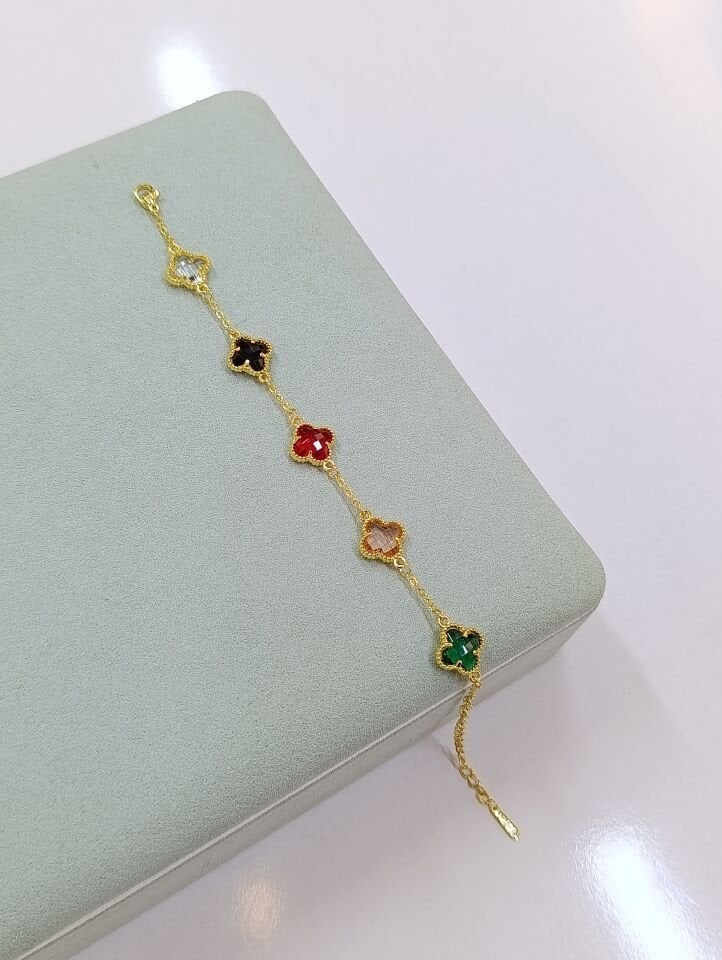 Çelik Cam Taşlı Bileklik