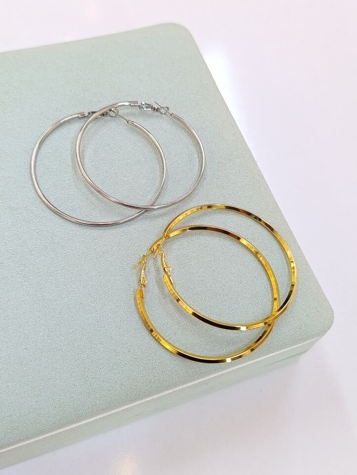 Çelik Halka Küpe Büyük Boy